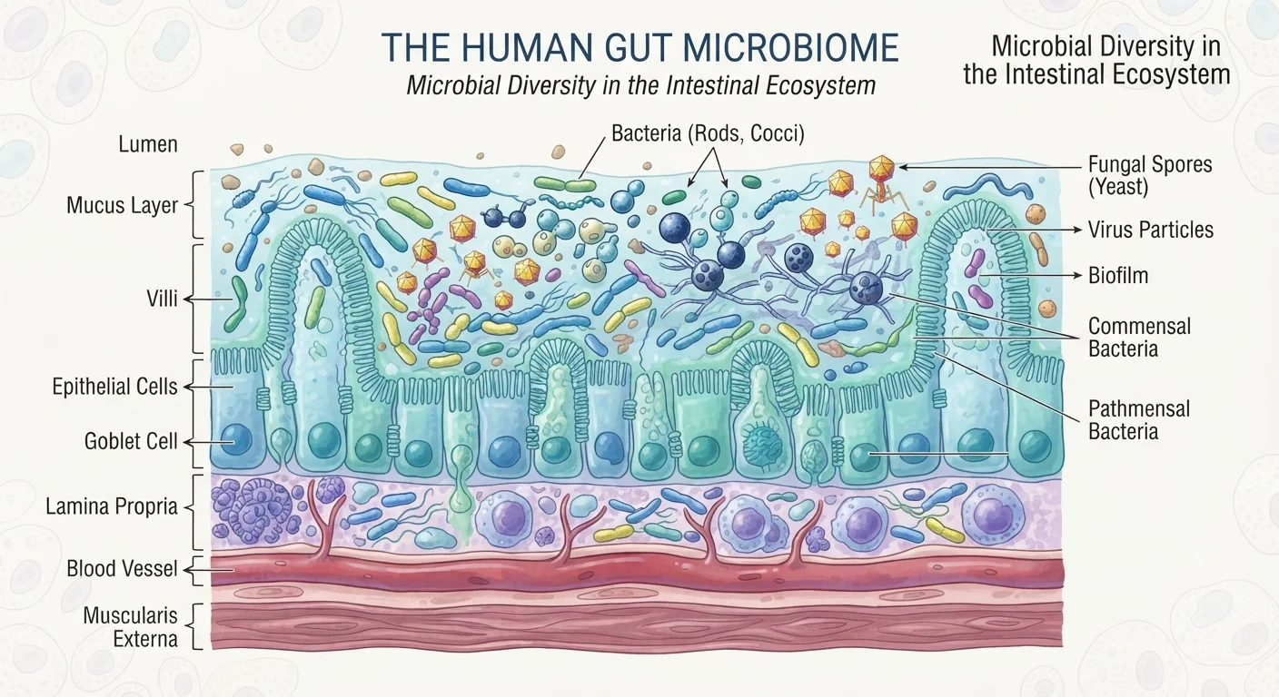 Bacteria, Fungi, and Viruses: The Full Cast of the Gut Microbiome